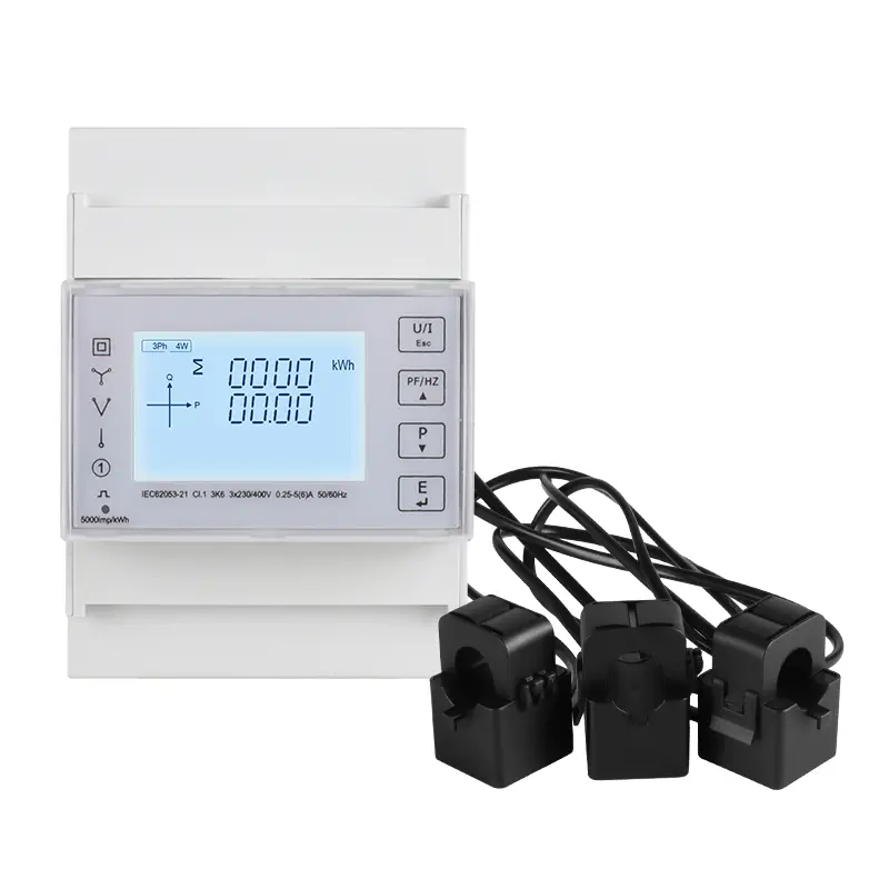 3p 4w Pengukuran Ketepatan Tinggi DIN Rail Energy Meter Pintar